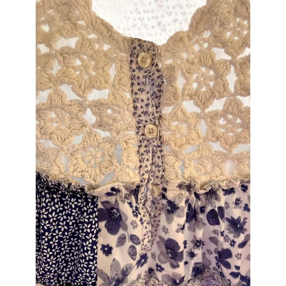 Cutey Couture Floral Dress with crochet detail 100% Cotton Size 2/3 Years - Picture 5 of 5